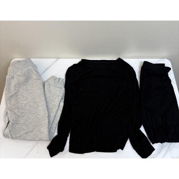 Little Sleepies 4T Pajama Set and Joggers Bundle Black and Gray Bamboo - Picture 1 of 9